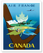 Canada - Aviation - Maple Leaf Landscape - Fine Art Prints & Posters