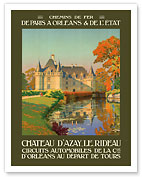 Château d'Azay-le-Rideau - Loire Valley, France - Railways Poster - Fine Art Prints & Posters