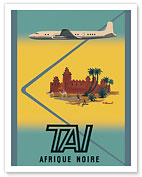 Afrique Noire (Sub-Saharan Africa) - TAI Airline (Transports Aériens Intercontinenteaux) - Fine Art Prints & Posters