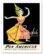 Pan Am Bangkok - Thai Dancer Thailand - Giclée Art Prints & Posters