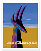 Air Afrique - Gazelle - Giclée Art Prints & Posters