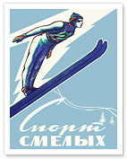 Спорт смелых (Sport of the Brave) - Skiing in Russia - Fine Art Prints & Posters