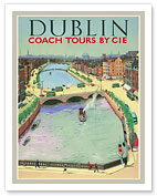 Dublin, Ireland - Coach Tours by CIÉ (Córas Iompair Éireann) - Fine Art Prints & Posters