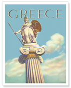 Greece - Athena, Goddess of War, Athens - c. 1955 - Fine Art Prints & Posters