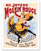 Au Joyeux Moulin Rouge (Happy at the Moulin Rouge) - Cabaret - Paris, France - Giclée Art Prints & Posters