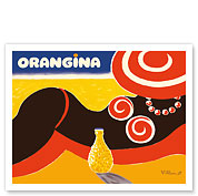 Orangina Sparkling Soda - Beach Bikini Ad - Fine Art Prints & Posters