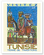 Visit Tunisia (Visitez Tunisie) - Land of Traditions - c. 1954 - Fine Art Prints & Posters