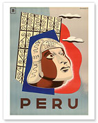 Peru - Head of Inca Native - Fine Art Prints & Posters