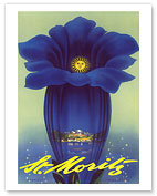 St. Moritz, Schweiz (Switzerland) - Blue Trumpet Gentian Flower - Fine Art Prints & Posters