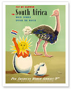 Fly by Clipper to South Africa - Where Summer Spends the Winter - Pan American World Airways - Fine Art Prints & Posters