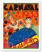 Carnaval (Carnival) 1933 - A Rio de Janeiro, Bresil (Brazil) - Giclée Art Prints & Posters