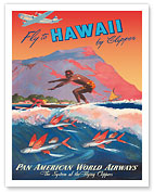 Fly To Hawaii by Clipper, Pan American World Airways - Fine Art Prints & Posters