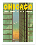 Chicago, USA - Lake Shore Drive Mies Buildings Twin Towers - United Air Lines - Fine Art Prints & Posters