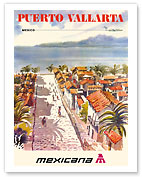 Puerto Vallarta, Mexico - Mexicana Airlines (CMA-Compañía Mexicana de Aviación) - Giclée Art Prints & Posters