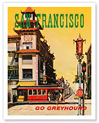 San Francisco, USA - Cathay House Restaurant, China Town - Go Greyhound - Fine Art Prints & Posters