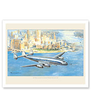 Flying to New York - Lockheed “Constellation” Plane - France - 1946 - Fine Art Prints & Posters