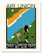 Paris to London By Air - Air Union - Golf Players - c. 1923 - Fine Art Prints & Posters