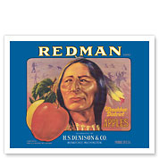 Redman Apples - Wenatchee District, Washington - H.S. Denison & Co - c. 1930's - Fine Art Prints & Posters