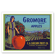 Gromore Brand Apples - Yakima, Washington - C.A. Carlson Fruit Co. - c. 1930's - Fine Art Prints & Posters