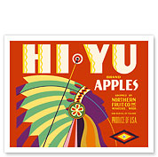 Hiyu Brand Apples - Northern Fruit Co. Inc - Wenatchee, Washington - c. 1930's - Fine Art Prints & Posters