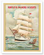 Huntley & Palmers Biscuits - Reading & London - Old Sail Ship - c. 1910's - Fine Art Prints & Posters