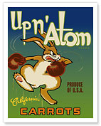 California Carrots - Up n' Atom Brand - c. 1950's - Fine Art Prints & Posters