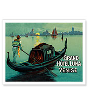 Grand Hotel Luna - Venice (Venise) Italy - Gondola c.1920's - Fine Art Prints & Posters