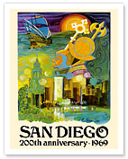San Diego California - 200th Anniversary 1969 - Fine Art Prints & Posters