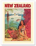 New Zealand - Māori Native, Whakairo Carving - c. 1955 - Fine Art Prints & Posters