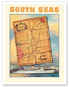 South Seas - Steamships S.S. Mariposa - S.S. Monterey - c. 1950's - Fine Art Prints & Posters