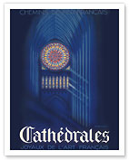Cathédrales (Cathedrals) - Joyaux de L'art Français (Jewels of French Art) - French Railways - Giclée Art Prints & Posters