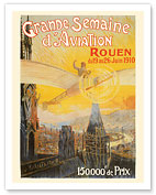 Great Aviation Week of 1910 - Rouen, France - Giclée Art Prints & Posters