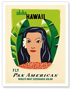 Aloha Hawaii, Fly Pan American Airways - Fine Art Prints & Posters