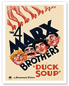 The 4 Marx Brothers in Duck Soup - Fine Art Prints & Posters