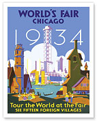 World's Fair Chicago 1934 - Tour the World at the Fair - Fine Art Prints & Posters