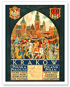 Kraków, Polska (Kracow, Poland) - Polskie Koleje Państwowe (Polish State Railways) - King Stefan Bathory - Giclée Art Prints & Posters