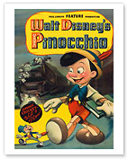 Walt Disney's Pinocchio - with Jiminy Cricket - Fine Art Prints & Posters