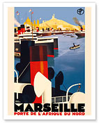 Marseille, France - Porte de L'Afriqe du Nord (Gateway to North Africa) - Paris-Lyon-Mediterrannée - Fine Art Prints & Posters