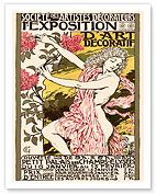 1e. Exposition d'Art Décoratif (1st Exhibition of Decorative Art) - Nude Woman surrounded with flowers - Giclée Art Prints & Posters