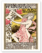 1e. Exposition d'Art Décoratif (1st Exhibition of Decorative Art) - Nude Woman surrounded with flowers - Fine Art Prints & Posters