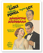 Manhattan Melodrama - Starring Clark Gable, William Powell and Myrna Loy - c. 1934 - Fine Art Prints & Posters