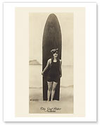 The Surf-Rider Hawaii, Girl with Surfboard - Fine Art Prints & Posters