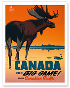 Canada for Big Game! Travel Canadian Pacific Railway - Giclée Art Prints & Posters
