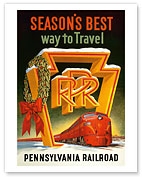 Season's Best way to Travel - Pennsylvania Railroad - Giclée Art Prints & Posters