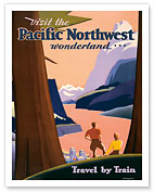 Pacific Northwest Wonderland by Train - Union Pacific Railroad - Fine Art Prints & Posters