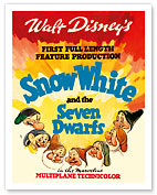 Walt Disney's Snow White and the Seven Dwarfs - First Full Length Feature Production Technicolor - Giclée Art Prints & Posters
