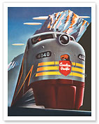 Canadian Pacific Railway Company - CP FP9A 4040 Diesel Locomotive Train - CPR Logo Beaver Shield - Giclée Art Prints & Posters