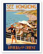 See Hong Kong - The Riviera of the Orient - China - Sedan (Jianyu) Shoulder Carriage - Fine Art Prints & Posters