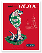 India - Qantas Airways - Indian Cobra (Naja Naja) - Fine Art Prints & Posters