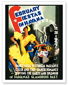 February Fiestas in Havana, Cuba - January 30 to February 28, 1937 - Dance, Music, Historical Pageants - Cuban Dancer - Fine Art Prints & Posters